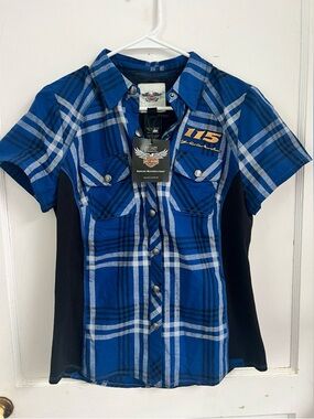 Harley-Davidson® Women's
115th Anniversary Limited Edition Plaid Shirt M NEW